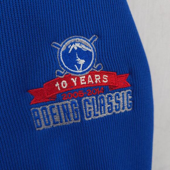 FootJoy Sweater Mens S Blue Boeing Classic Ribbed 1/4 Zip Long Sleeve Pullover - Picture 6 of 15